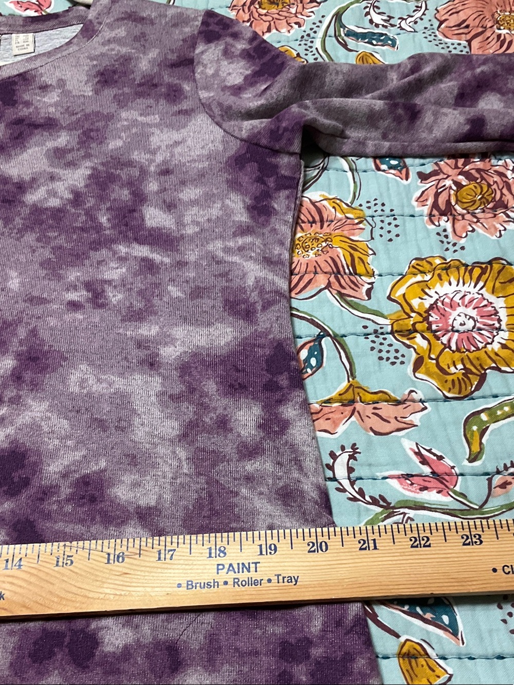 LOGO by Lori Goldstein Purple Tie-Dye Ruffle-Hem Dress - Picture 5 of 10